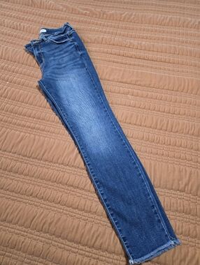 Cello Women's High-Rise Blue Slim Straight Jeans